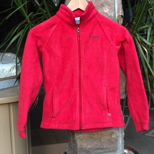 Columbia Salmon Pink zip-up Jacket Girls 10 - 12
